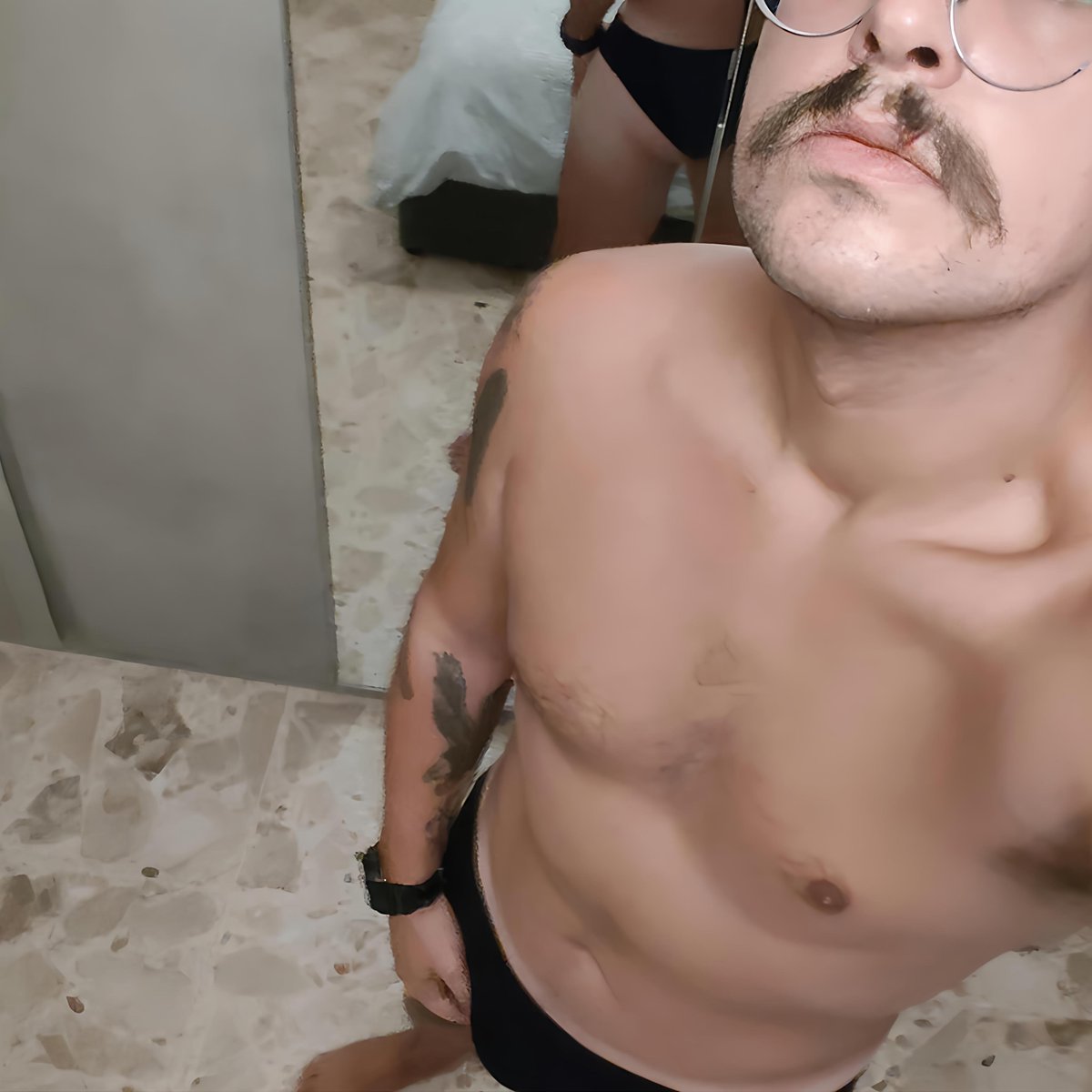 HcKid90's tweet photo. Just checking in. New ink, classic mustache. 🫀✨Stop by and say hi if this popped up on your feed.
#mustache #inked #selfie #tattoos https://t.co/zLJv8Xw3mB