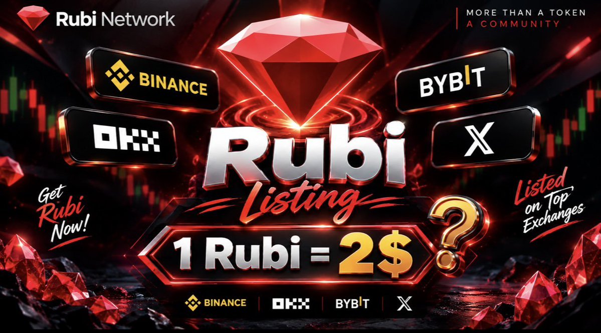 RubiKYC's tweet photo. 💎 Rubi Network — Big News 🚨

Something BIG and completely unexpected is coming to Rubi Network… 👀🔥
A surprise is on the way, and the Rubi community might not be ready for what’s coming. 💎🚀
What price do YOU predict for Rubi? 🤔
Drop your price prediction in the comments! 👇