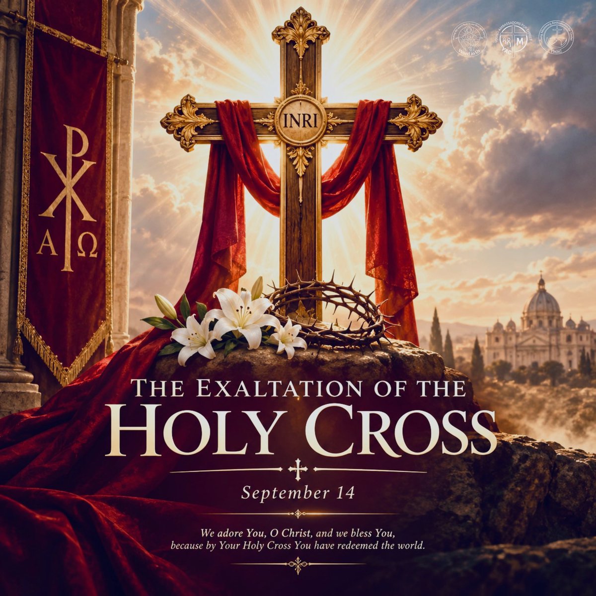 WORDinUS's tweet photo. THE EXALTATION OF THE HOLY CROSS
Today, we lift high the Cross—not as a sign of defeat, but as the greatest sign of love, sacrifice, victory, and salvation.
Through the Cross, Jesus showed us how far His love would go for us.
#YAC #YMAC #WordInUs
#PrayAlways #OnlineMissionary https://t.co/wjHBBsMZAr