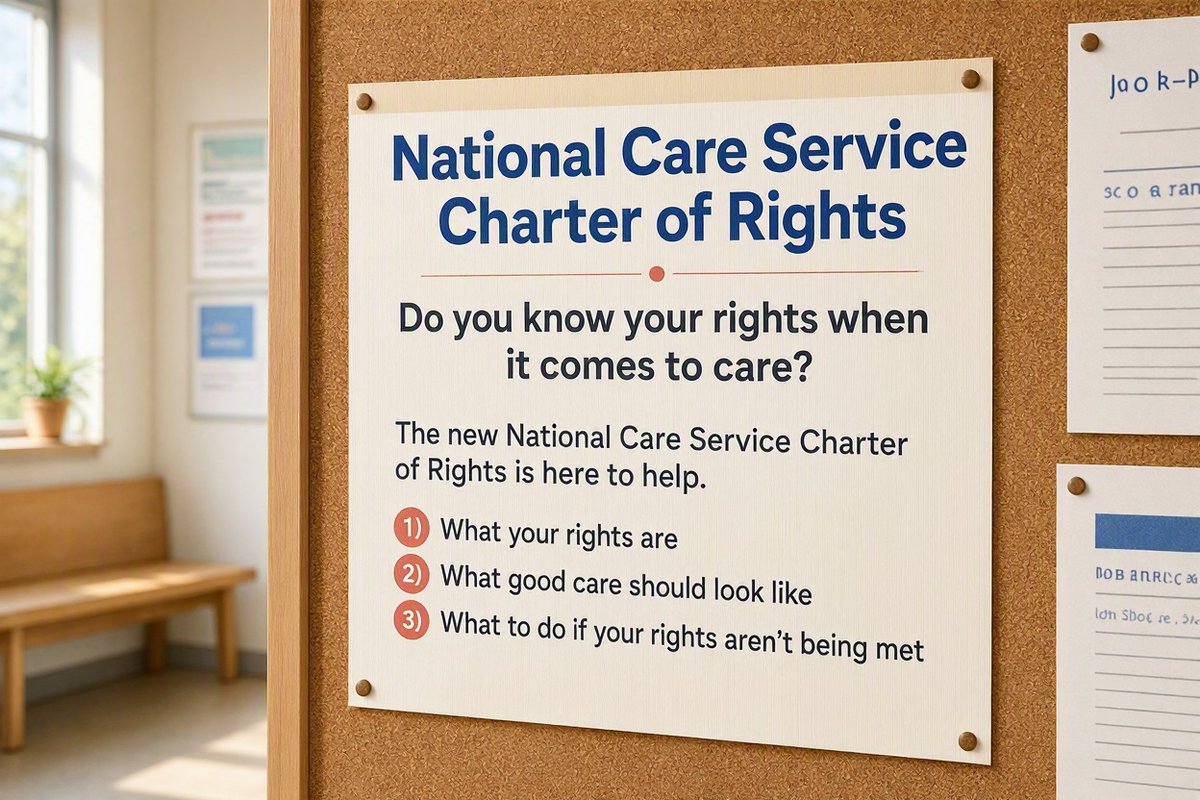 cemvoscot's tweet photo. Your care, your rights.

The new National Care Service Charter of Rights helps you understand:
1) Your rights
2) What you should expect
3) What to do if things go wrong.

Know your rights.
Find out more in the National Care Service Charter of Rights: https://t.co/SQ9gJaBhE8 https://t.co/O16g3ec6S9