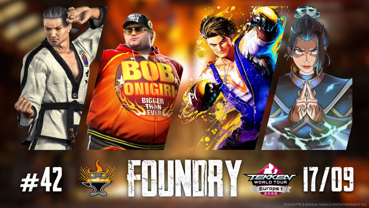 BCFoundryFGC's tweet photo. The local approaches!

Foundry 42, this Thursday. Avatar returns and Tekken 5: Dark Resurrection is capped already!

17/09- Games/spaces
🍔 Tekken 8 TWT Dojo (Bob now legal) - 15
👊 Street Fighter 6 - 17
🔥 Avatar Legends - 9
😈 Tekken 5 DR - CAPPED

⏬ Reg below ⏬ https://t.co/51NWIPYRgk
