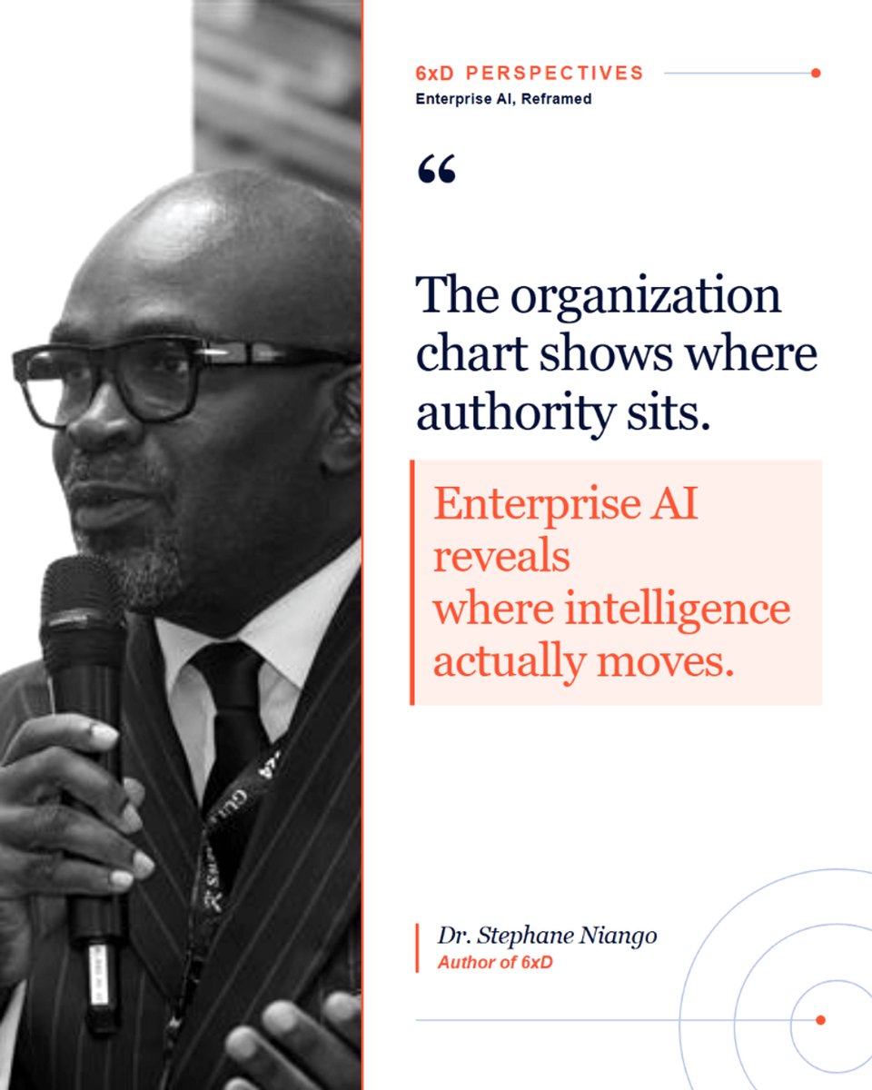 drstephane_n's tweet photo. As intelligence moves closer to everyday work, formal authority may no longer reflect who or what is shaping decisions.
The governance question is whether decision rights, accountability and oversight are moving with it.
#EnterpriseAI #AIGovernance #OrganisationalDesign #6xD https://t.co/H95VMc3tR9