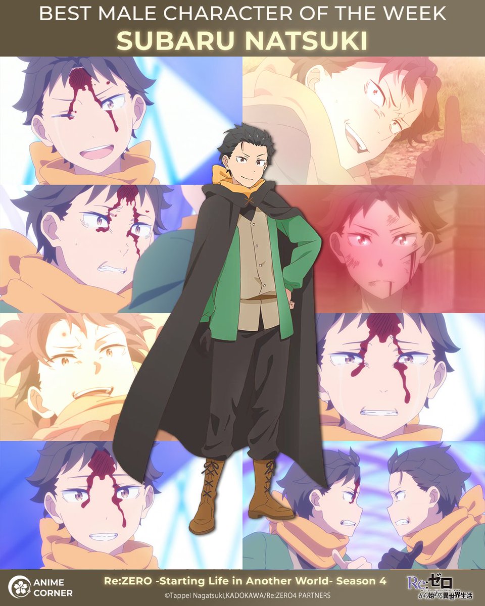animecorner_ac's tweet photo. Best male character of the week: Subaru Natsuki! 💜

Anime: Re:ZERO Season 4 https://t.co/5tKZ7xORnG