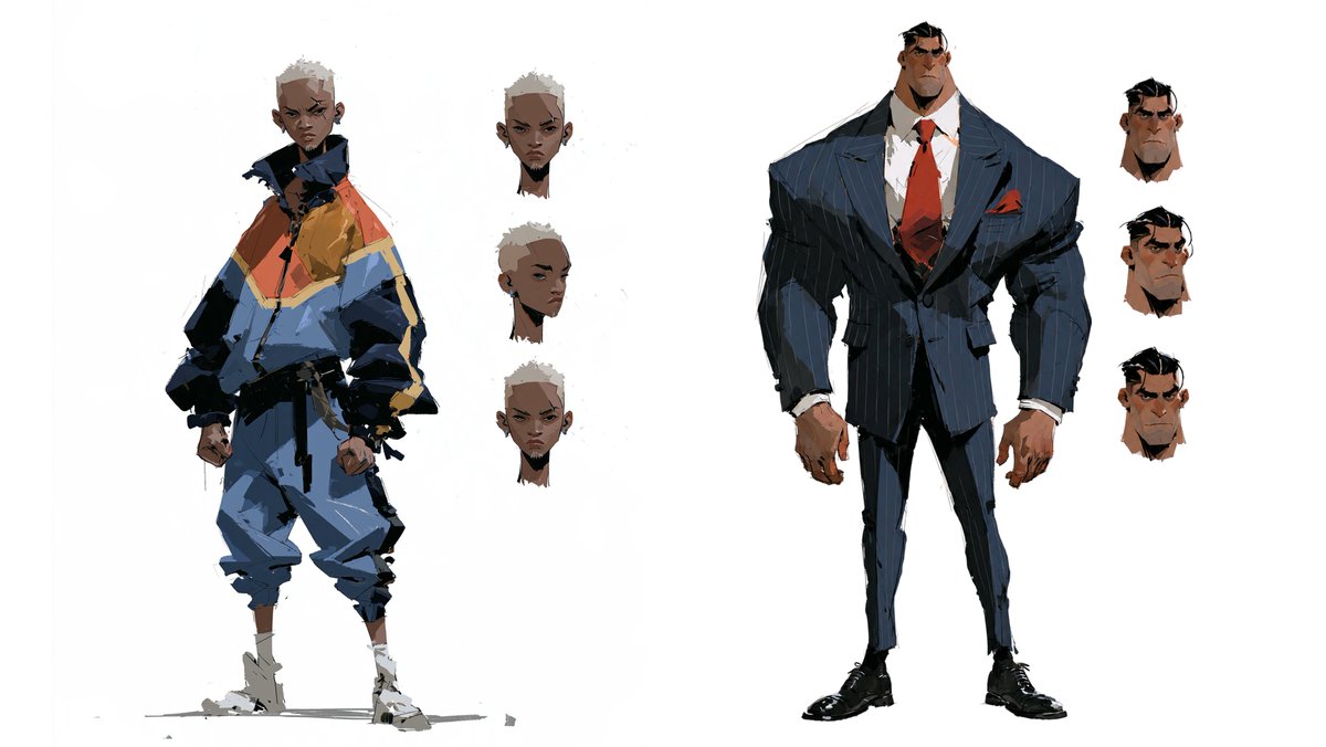 GT47__'s tweet photo. i spent the past few weeks working out a repeatable workflow for consistent character sheets that don't drift in animation...

perfecting one ai character is the first hurdle. getting the rest of the cast to match is the real pain point

here are some results from for an upcoming project...

reply “CHARACTER” + RT and i’ll send you the full character sheet prompting guide (must be following so i can dm)