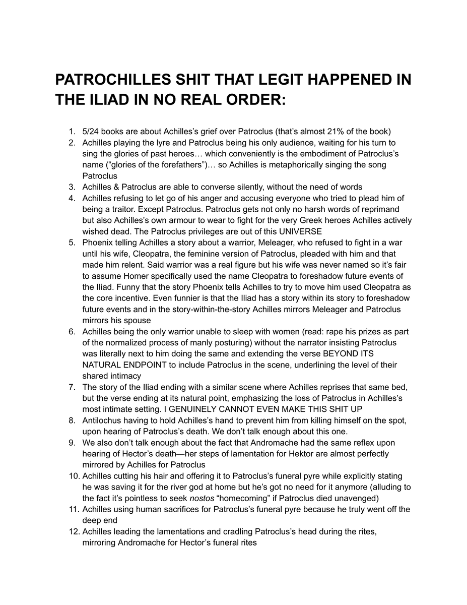 room7632's tweet photo. I promise I am still working on this it's just that formatting all the citations is taking FOREVER so in the mean time this is my abridged, unedited brainstorm + rant on iliadic patchilles https://t.co/pi3LKxhUnS