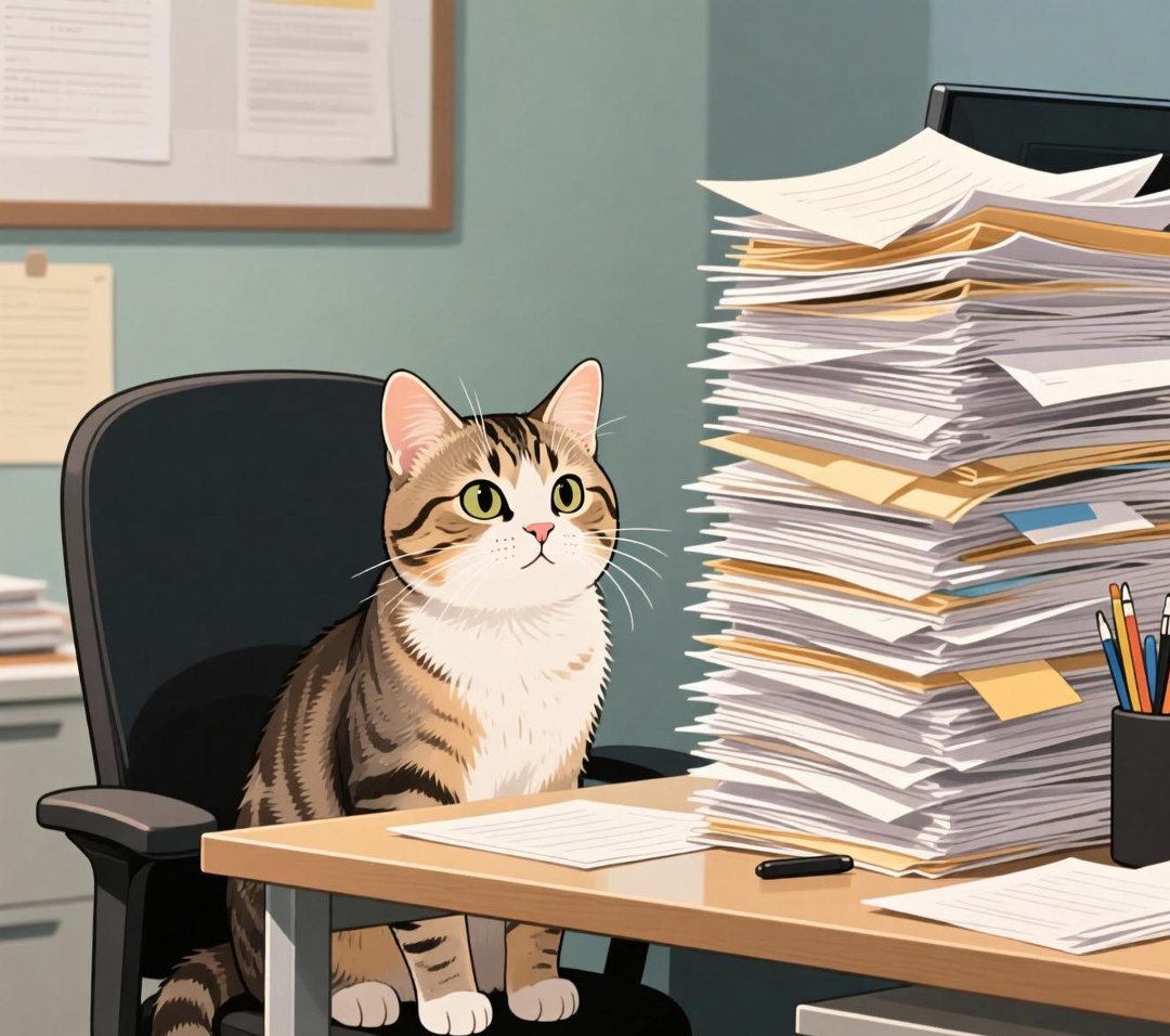 LizabethMezcv's tweet photo. My coworker accidentally printed 500 copies of my cat’s viral TikTok draft instead of the Q3 budget slides. The break room is now a cat café for the afternoon. https://t.co/vkIPge3UFE