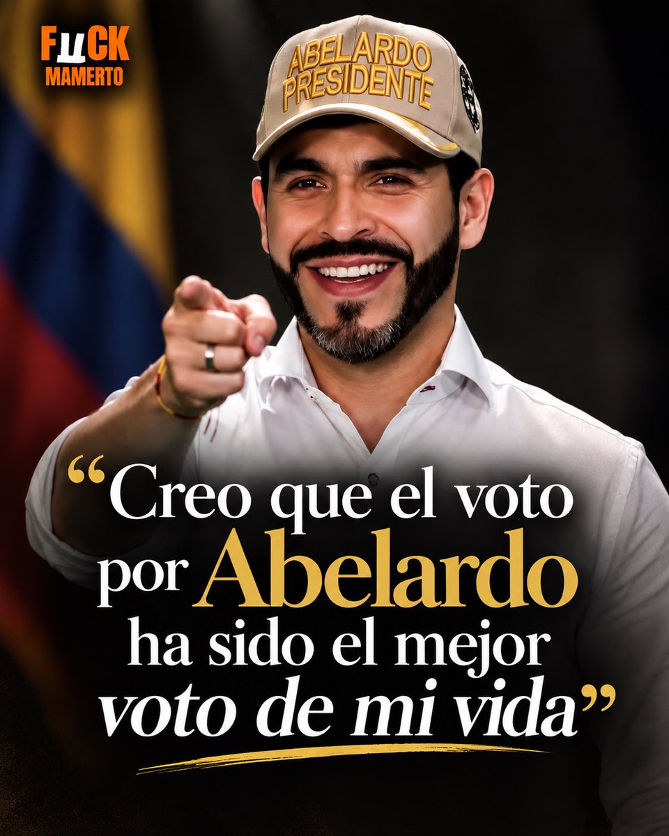 Fvckmamerto's tweet photo. Abelardo de la Espriella es el mejor presidente de la historia colombiana . De eso no me queda la menor duda. https://t.co/KSrZNvldEU