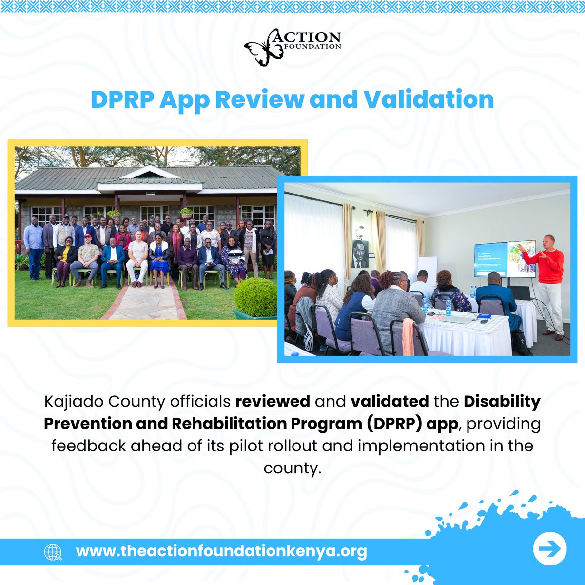 TheActionKenya's tweet photo. A week of strengthening partnerships, advancing inclusion and planning for greater impact. Here’s our weekly wrap-up.

Last week, we:

• Signed an MoU with Kenyatta University  to advance research, program implementation, knowledge generation and career development for learners with disabilities.

• Hosted Amplify Girls Kenya partners for a two-day learning visit, showcasing our work with caregivers, girls and women with disabilities.

• Reviewed and validated the DPRP app with Kajiado County officials ahead of its pilot rollout.

• Advanced the Inclusive Early Childhood Education (IECE) Longitudinal Study through Board of Management sensitization and county-level engagement across seven counties.

• Reflected on the past financial year and planned for the year ahead as we continue strengthening our services and impact.

Swipe through for the highlights.

Image Description:
A carousel highlighting key activities from the past week as we strengthen partnerships, advance inclusion and plan for greater impact.

@KenyattaUni | @AMPLIFY_Girls 
#Inclusion #WeareTAF #TAFat16