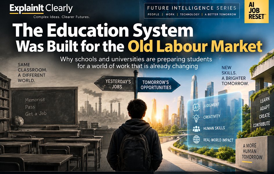 Manishkuma64868's tweet photo. The education system was built for a labour market where knowledge and skilled human work were scarce. AI is creating an abundance problem—and widening the Education Lag™.
https://t.co/GX7Rt09JDb https://t.co/VXWI5Dtvfy