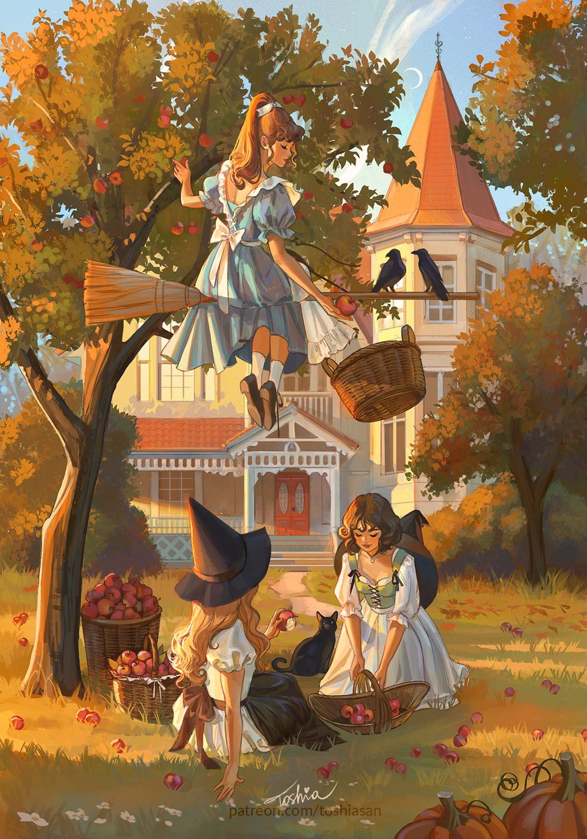Toshia_San_art's tweet photo. Is it a season of a witch yet? 🧙🏽 🎃 
Which one is your fav? 🧡

Ps. 2027 calendar pre-0rders are now open 👀 https://t.co/txnGvfaelS