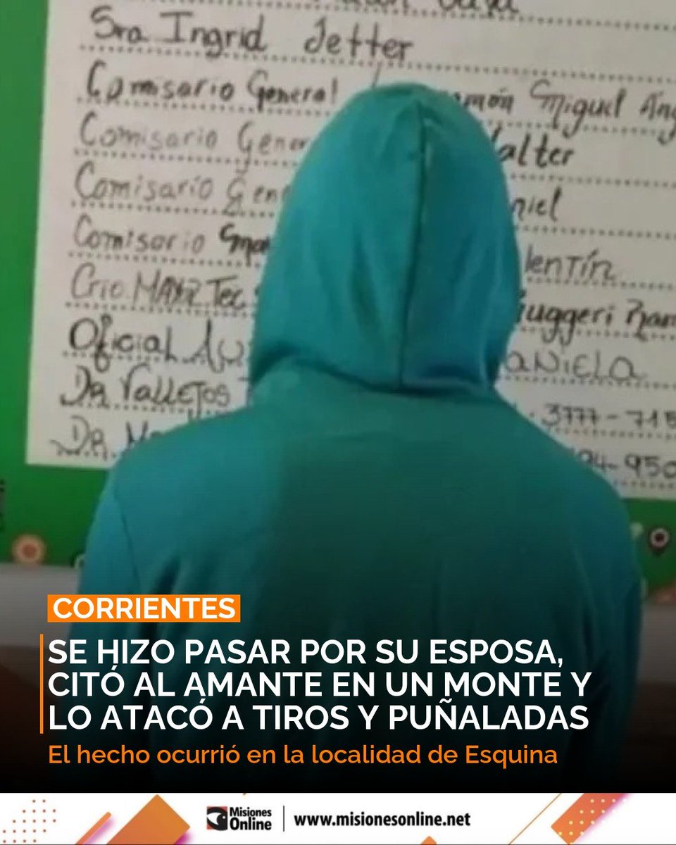 misionesonline's tweet photo. En Esquina, Corrientes: un hombre atacó a tiros y puñaladas al amante de su pareja tras una trampa. La víctima sobrevivió. 📍 https://t.co/l77ly0qbC6 #Corrientes #Esquina #Violencia https://t.co/0OjP5UtpIv