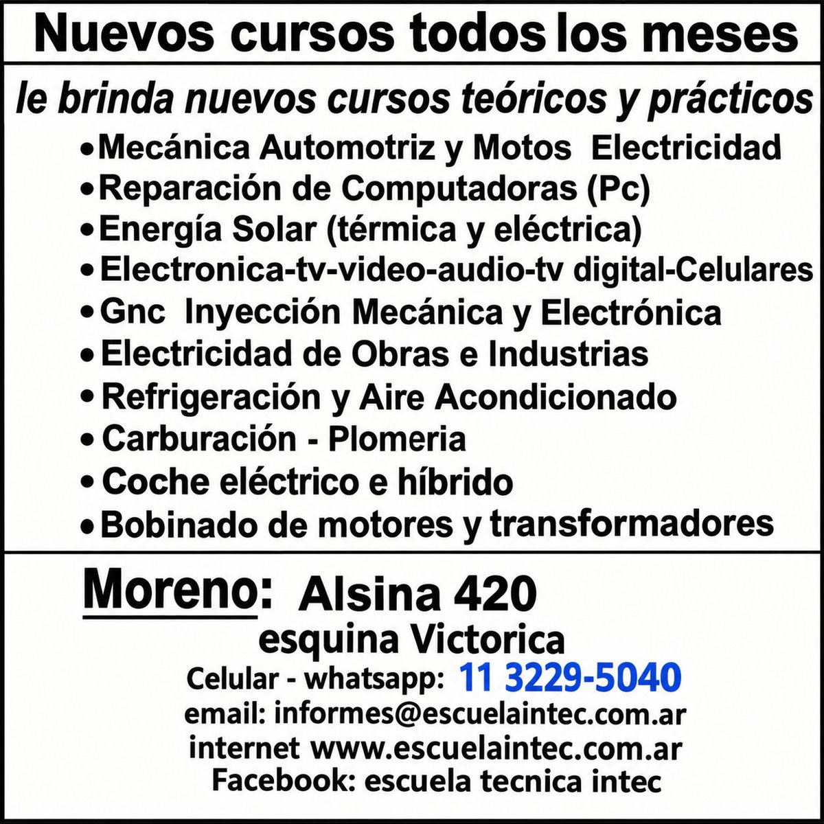 Escuelaintec's tweet photo. Septiembre nuevos cursos presenciales, para información por favor de lunes a viernes de 10 a 18hs, por WhatsApp al 1132295040, indicando el curso. El futuro es tu educación!
 https://t.co/DYnGsUDcAT (hay que escribir la dirección de la página en el buscador).
, https://t.co/7jAqm31TzS