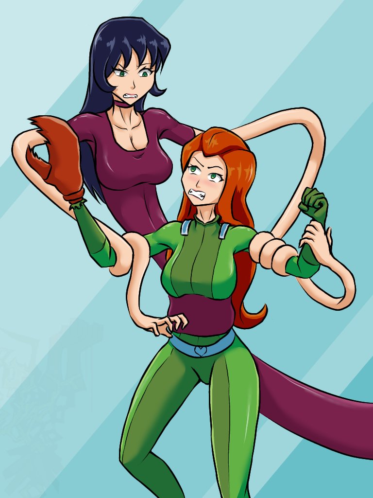 Gaze2Contempt's tweet photo. Totally Spies surprisingly accomodates various fetish out there that's fuel Deviantart.

That includes various elastic girls in the show in which as a self-proclaimed connoseur myself must pay tribute to them.

Starting with this nameless elastic woman. Enjoy 👍

#stretchyartday https://t.co/04HW9MgukC