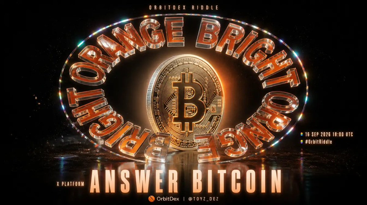 toyz_dez's tweet photo. @OrbitPerps Riddle says orange, scarce and mined by machines. Only one asset fits all three at once.
My answer: BITCOIN
Tagging @oceanscarr and @Lunekidss #OrbitRiddle https://t.co/ICEugKjCOe