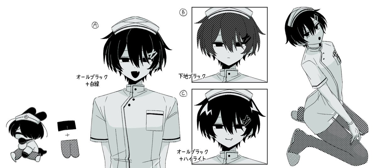 re_areare's tweet photo. デザインと雰囲気の参考用に描いた絵です💉 https://t.co/T6xTqi8JNn