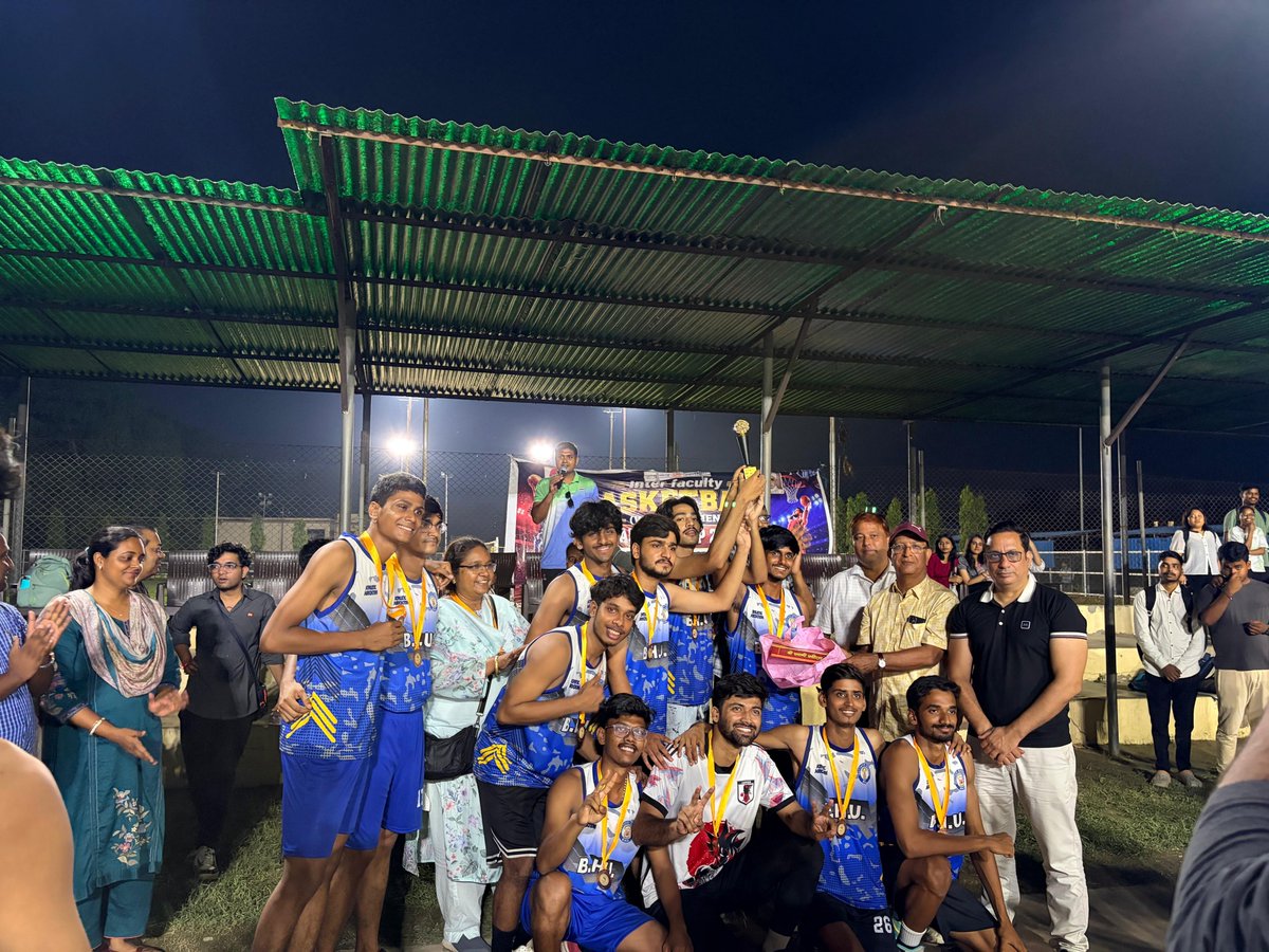 studentsIScBHU's tweet photo. It is an immense pleasure to share that in the Inter Faculty Basketball Men &amp; Women championship 2026-27 our Institute of Science Men team secure 2nd runners up in the tournament. Congratulations to all the team members for their incredible efforts, dedication and sportsmanship. https://t.co/mPOOHo9pSZ