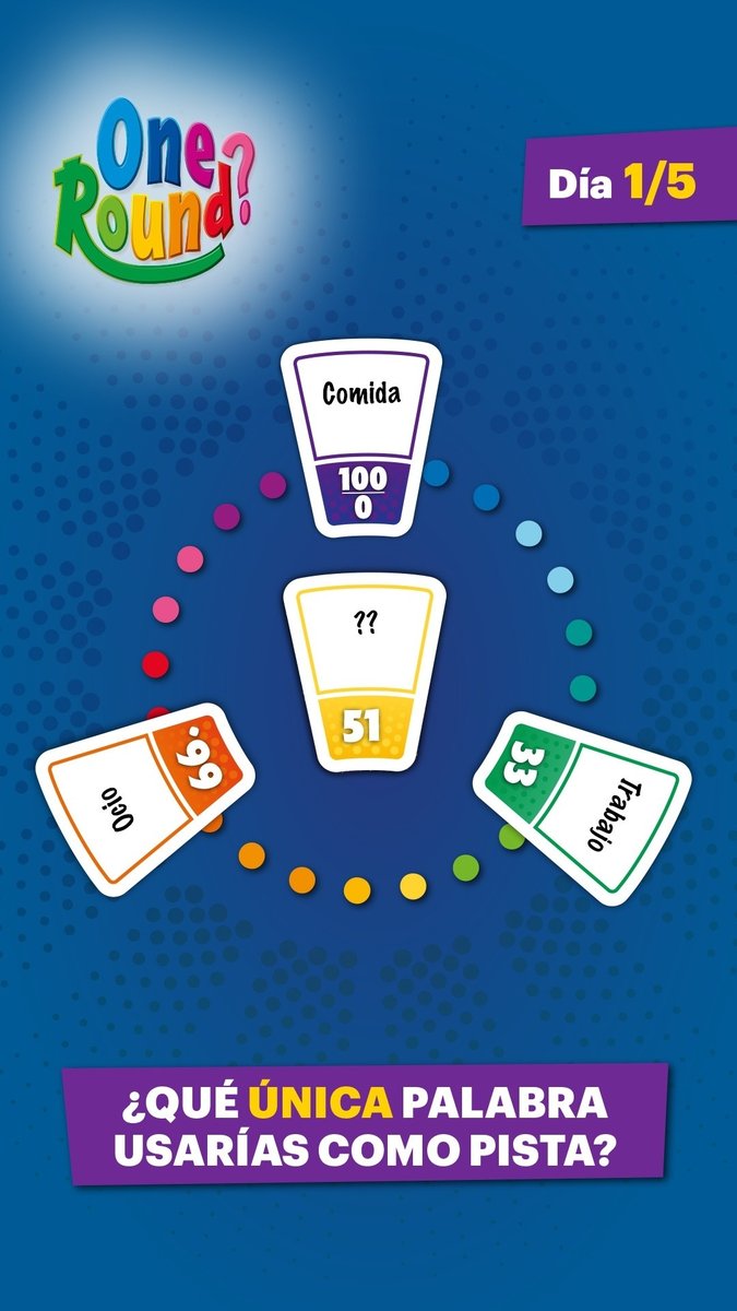 DevirIberia's tweet photo. ¡Empezamos juego! Y habrá sorteo cuando se acabe... ;)

Cada día de esta semana subiremos una imagen del rosco de One Round? que VOSOTROS Y VOSOTRAS completaréis.

Después, nosotros añadiremos la palabra que mejor encaje. 👀

Día 1: toca poner palabra en el 51, entre TRABAJO y OCIO. 🤔

¡Os leemos!
