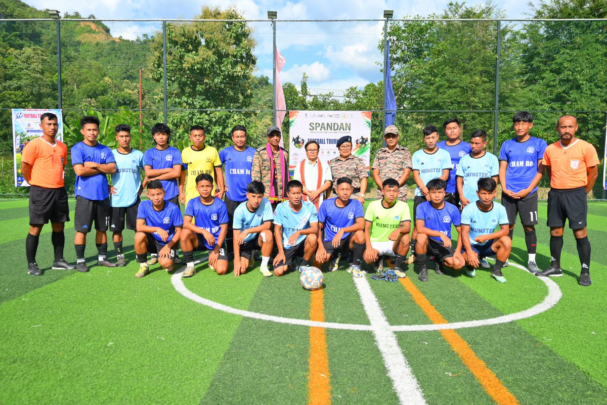 86Bncrpf's tweet photo. In the Final match of Football Tournament organized by 86Bn CRPF under the aegis of IG M&amp;N Sector &amp; under the supervision of Commandant 86Bn CRPF held at Noney, Manipur w.e.f 11-14 September 2026 under SPANDAN, the Nungtek Youth Club (NYC) emerged victory with a score of 3–1. https://t.co/wmJjnXqwb6