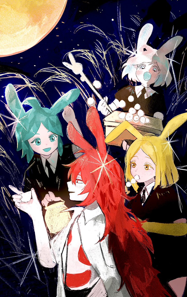 kw_hib's tweet photo. #宝石の国 

　　『ジャパニーズお月見🌕』
　　『Japanese  Otsukimi🌕』 https://t.co/I4wNNoQeSo