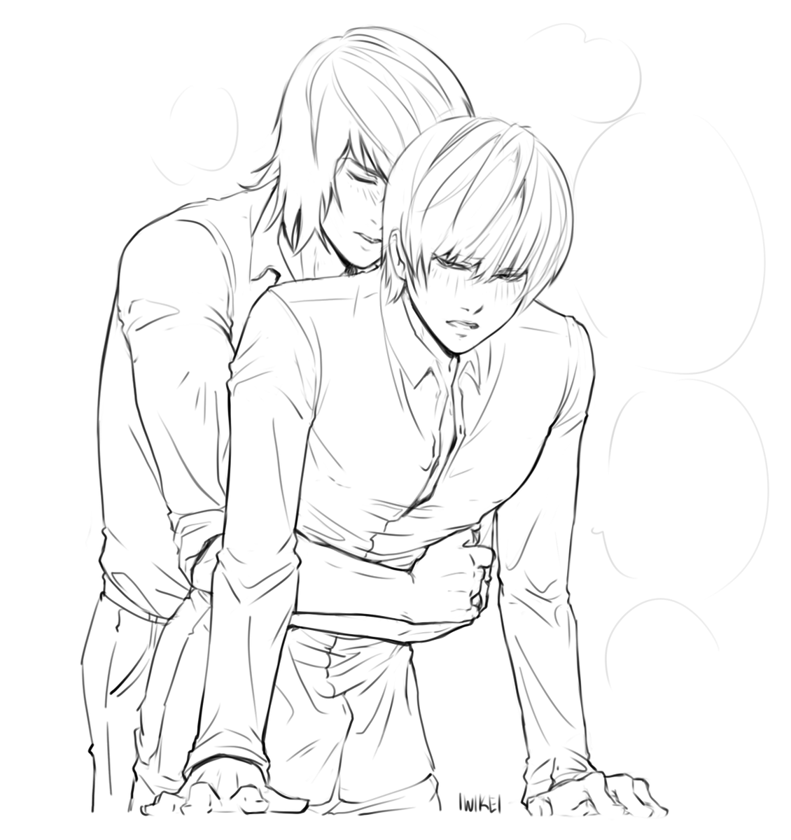 IWKEI88's tweet photo. Holding so tight, like you're scared to lose me 

#照月 #mikalight #sketch https://t.co/B0twMhDGck
