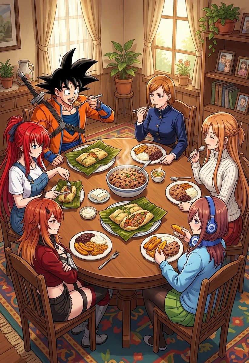BrianJesusChav1's tweet photo. Nacatamales y Gallo Pinto (Nicaragua):
En casa comiendo Nacatamales y Gallo Pinto en casa.
#AIArt #Anime #DragonBallSuper #Asuna #SonGoku #Nacatamales #GalloPinto #HighSchool #WeNeverLearn #Miku https://t.co/5cHz7yFrLM
