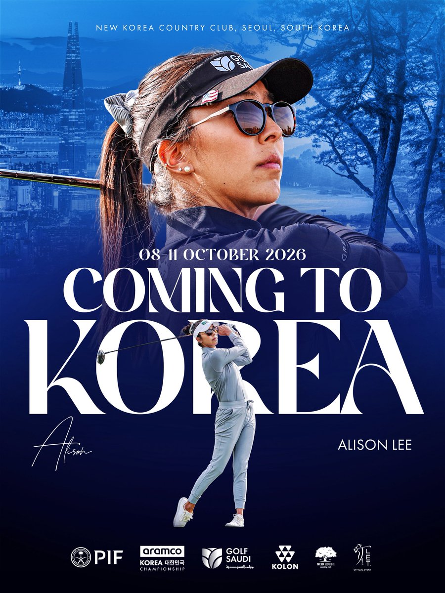PIFGlobalSeries's tweet photo. Heading to Seoul - Alison is in the field ๐
#AramcoKoreaChampionship #PIFGlobalSeries #GolfSaudi https://t.co/QJ2vNkXs08