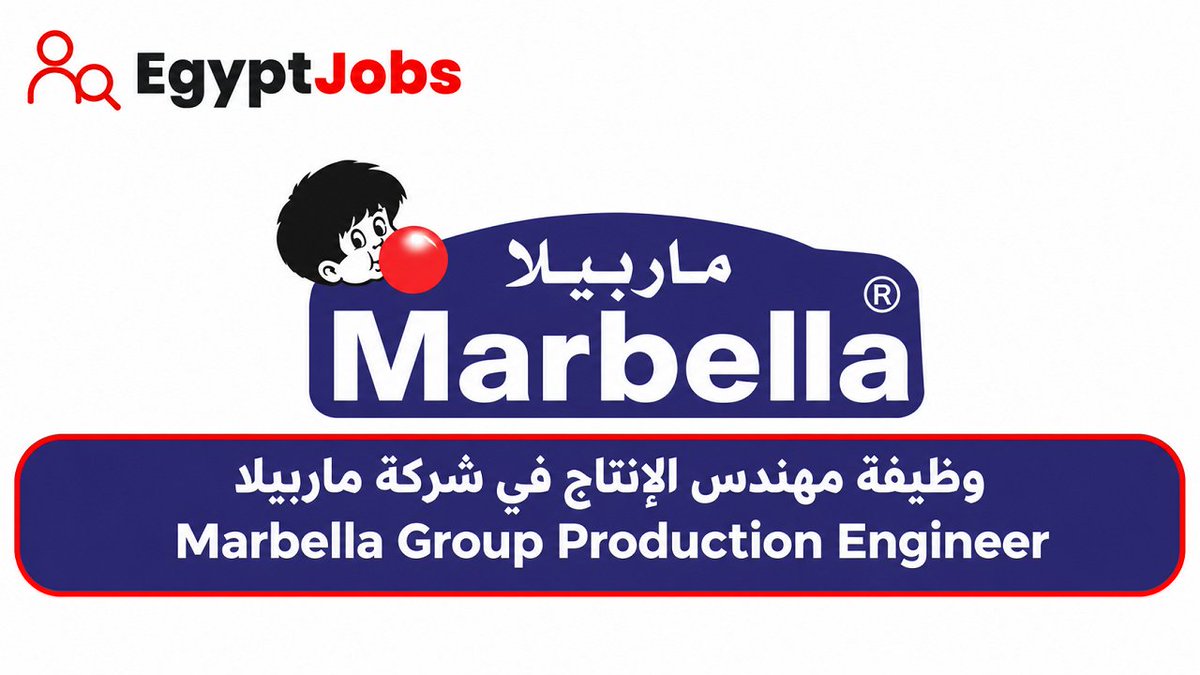 egypt_joobs's tweet photo. 📢فرصة عمل لخريجي زراعة وهندسه للتقديم في وظيفة مهندس إنتاج بشركة ماربيلا، بشروط بسيطة ومناسبة لحديثي التخرج🔥 https://t.co/seYpmEUbXV