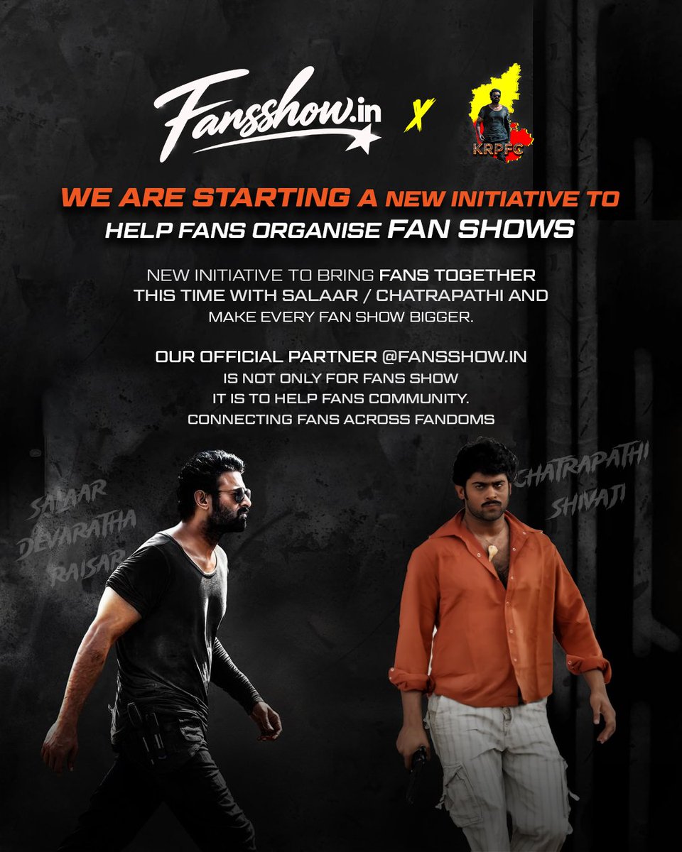 KA_Prabhasfc's tweet photo. We are pleased to announce a new initiative dedicated to supporting our talented fan community by providing a platform to showcase your work and sell your home made products.

@KA_Prabhasfc x @FansshowIN
A common community  for all fandoms

1/many. https://t.co/hWFWadhVWP