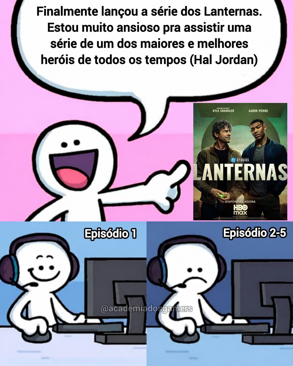 academiadgamers's tweet photo. Meu sentimento ao assistir Lanternas...
Que decepção até aqui. https://t.co/Fnx2hHh3sy