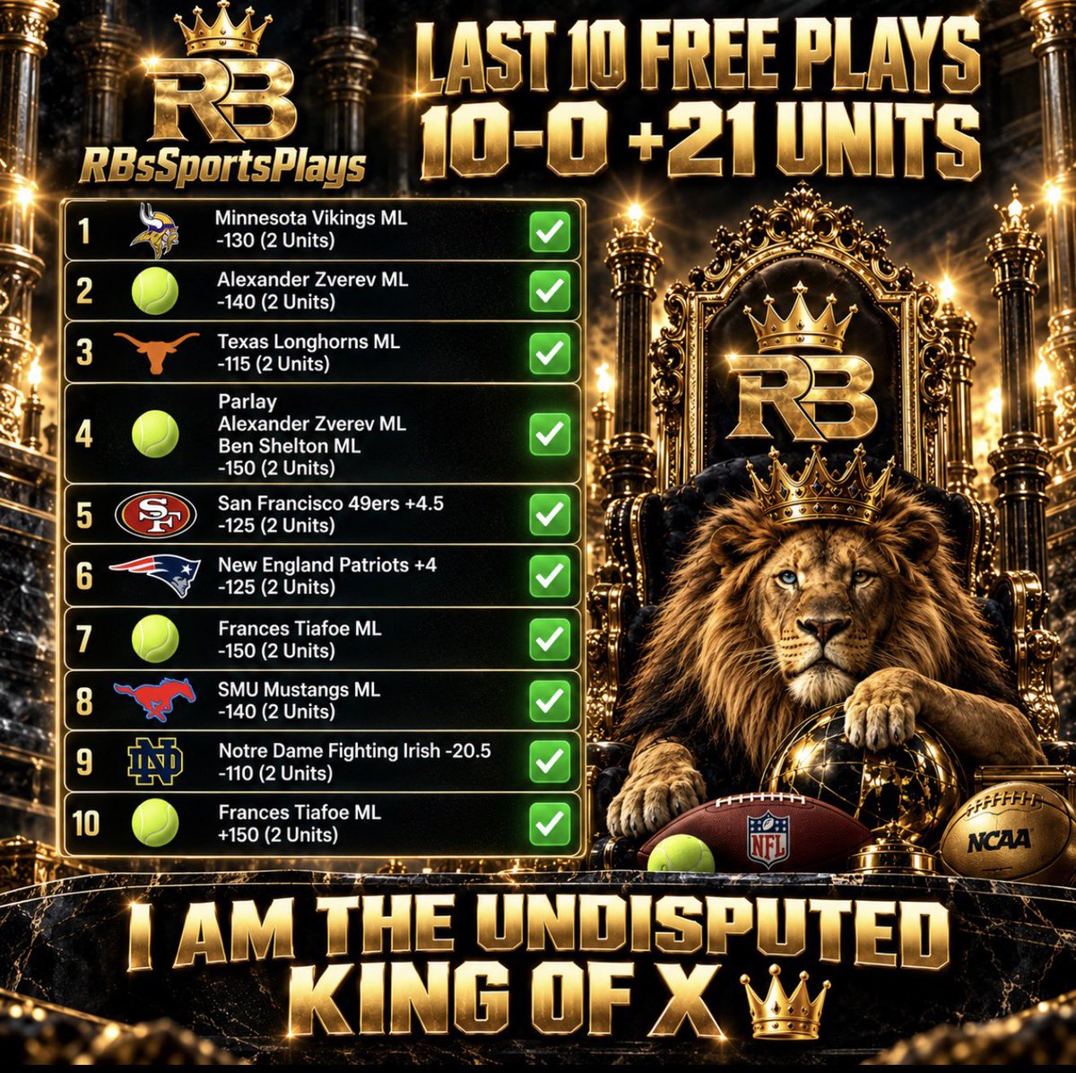 RBsSportsPlays's tweet photo. 1000 LIKES for my 11th Free Play Winner🕺🏻 https://t.co/rlFzbnyUHI