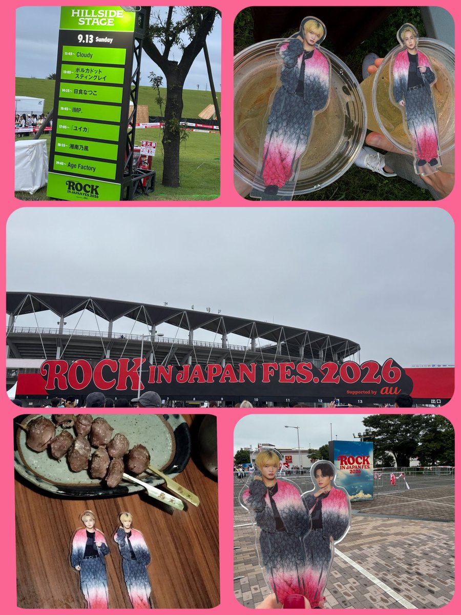 OtterJk's tweet photo. ロッキン楽しかったー！ゴリゴリに攻めたIMP.カッコよすぎた！！
観たかったポルカドットスティングレイも一緒に振りして楽しくて！去年サマソニで観て衝撃だったOddRe:も久しぶりのバンプも総じて最高だった✨藤くんの「千葉へようこそ」嬉しかったな。帰りはよこぴを砂肝でお祝い🍻
#RIJF2026 https://t.co/6WvLsrMOkw