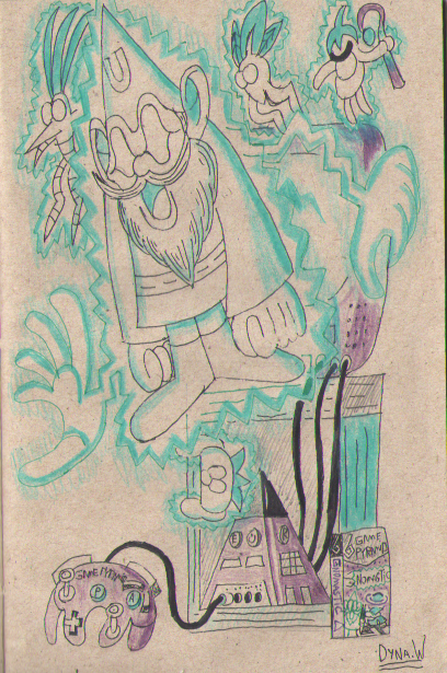 WizardDyna's tweet photo. Ah yes, my favorite Game Pyramid™ game (besides Somari Moonlight): Gnomastic (2003)!

I like the part where I had being gnomed with the infamously veggignomes in my face!

#traditional
#kraft_paper
#gnome
#veggies
#vide_game_console
#pyramid
#video_game https://t.co/C5BkFSoqIN