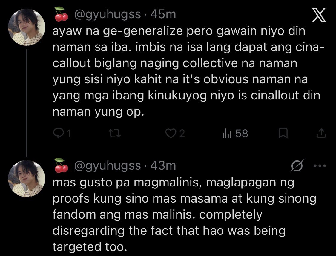 jichan4lyf's tweet photo. alam mo ba’t mukhang ganon? kasi bias ka, there’s no more reason why it looks that way to u, but did it even cross ur mind that yes, they call her out, PERO they’re twisting the plot and making us the problem? AND we have all the rights to generalize them since it didn’t happen+ https://t.co/iG0SQfyFuM