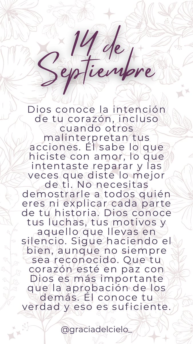 GraciadelCielo_'s tweet photo. Donde la gente ve errores o intenciones falsas, Dios ve la entrega de tu corazón, sigue haciendo el bien sin dar explicaciones. ✨🫶🏽🙏🏽 https://t.co/E0Kk3NCWBX