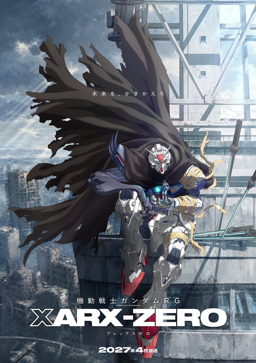_OtakusBR's tweet photo. O anime 'Mobile Suit Gundam RG XARX-ZERO' estreia em abril de 2027. 

Estúdio: SOLA ANIMATION

A história será ambientada em A.A. (Após o Apocalipse), 100 anos antes dos eventos do jogo "GUNDAM ROGUE ORBIT", que será lançado em 2027. 

Sinopse: As três revelações trazidas pelo Objeto Interestelar Autônomo, vindo de outra galáxia, inauguraram uma era de prosperidade sem precedentes, permitindo à humanidade expandir-se por todo o sistema solar. Controle da gravidade. Comunicação mais rápida que a luz. Materialização cognitiva. No entanto, menos de dez anos após sua descoberta, o Objeto que trouxera essas três revelações saiu subitamente de controle, gerando um ecossistema agressivo e de autorreplicação. A humanidade passou a encarar esse ecossistema desconhecido como o Apocalipse. Durante três meses, a humanidade travou uma batalha contra o Apocalipse que terminou em um impasse na órbita da Terra. Forçada a abandonar o planeta, a humanidade marcou aquele ano como A.A. 1, o primeiro ano Após o Apocalipse. Ao chegar ao ano A.A. 45, crianças nascidas na Lua e em colônias espaciais jamais conheceram a vida sem o Apocalipse. Na superfície lunar, um garoto chamado Ray Azumi desperta...