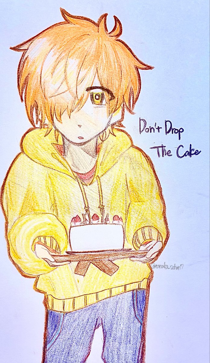 tanaka_2chan7's tweet photo. Don't drop the cake. #ぺんちゃんの絵本 https://t.co/hwVHjUU1IE