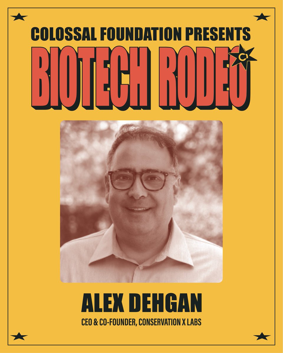 conservationx's tweet photo. Alex Dehgan is at @colossal's Biotech Rodeo, speaking today on a panel about AI in conservation.

The biodiversity crisis is outpacing our ability to process the data needed to fight it — AI could help close that gap, while raising risks of its own.

Say hello if you're there! https://t.co/UxgVMtvjJo