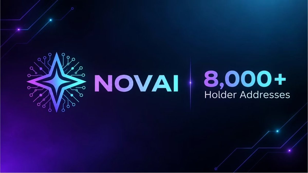 lainm76922984's tweet photo. #novaai #pons #robinhood 仔细看链上数据，持币地址突破8000，novaai的造福效应不亚于其他所有链，短短一个月不到，牛逼😇😇😇 https://t.co/adnJ3bTdsV