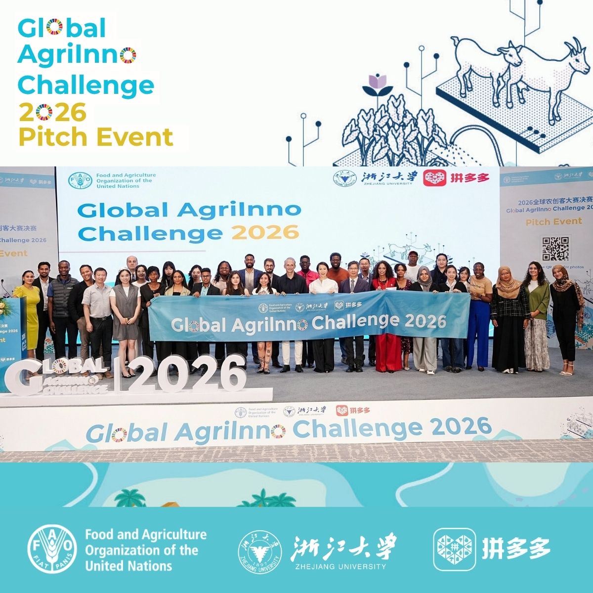 FAOeagriculture's tweet photo. The #GAC2026 has announced its winners.
🥇AgriKonnekt - Kenya
🥈Berikanpreneur - Indonesia
🥉The C-SAC Caribbean Pilot - Grenada
The three solutions address key challenges for resilient agrifood systems in #SIDS.
🔗https://t.co/kQjPvYD6Ui https://t.co/uqY9RoSlFD