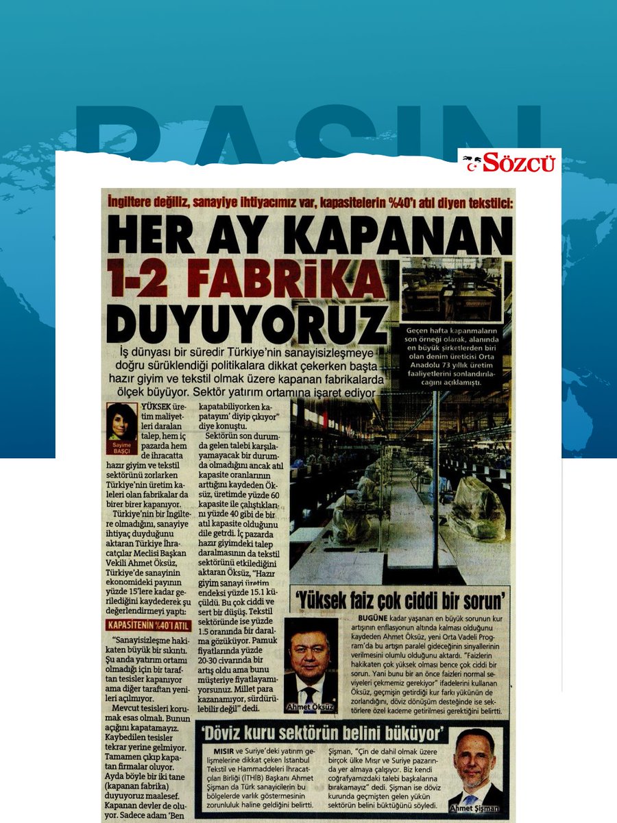 ITHIB's tweet photo. Başkanımız Ahmet Şişman ve TİM Başkan Vekilimiz Ahmet Öksüz, tekstil ve hazır giyim sektörlerimizin mevcut durumunu ve önümüzdeki döneme ilişkin beklentilerini ele aldı. https://t.co/biuHAkQyB6