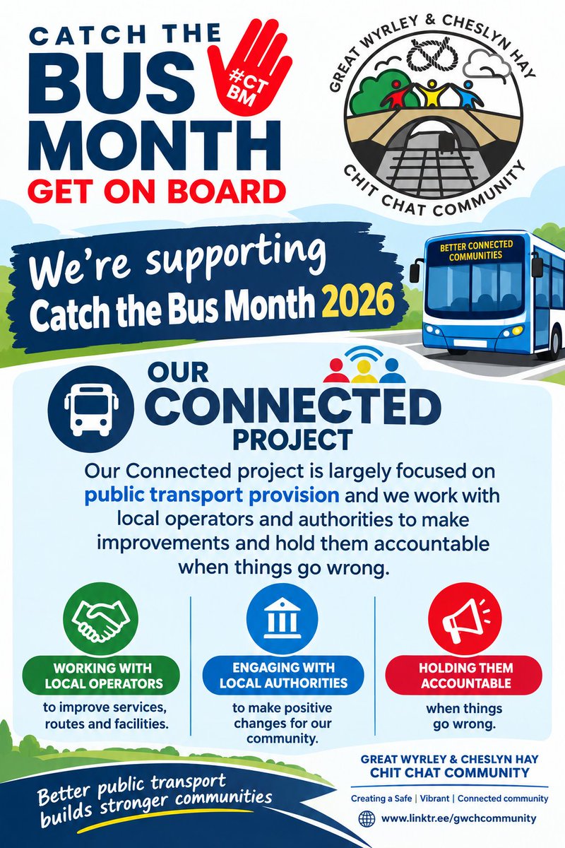 GWCHCommunity's tweet photo. We are proud to be an official Catch the Bus Month partner 🙌 Visit the website below for more information:

https://t.co/WV0oG6pI2u

#CTBM @BusUsersUK https://t.co/WBE9qhA9YZ