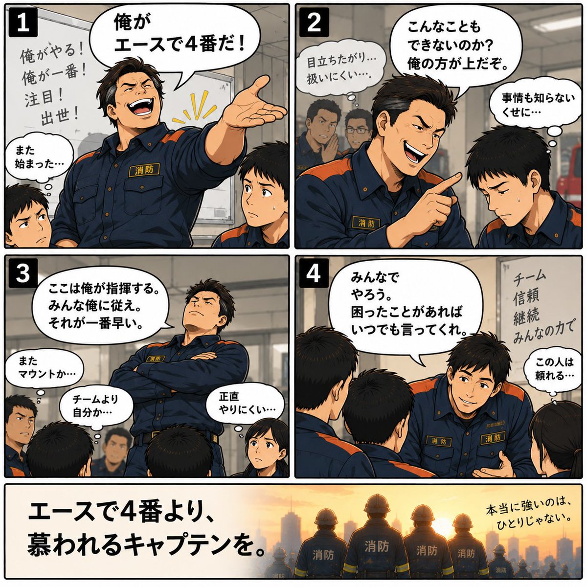 fazzy_fire's tweet photo. リーダーシップとは何か https://t.co/G7jlIT9nCw