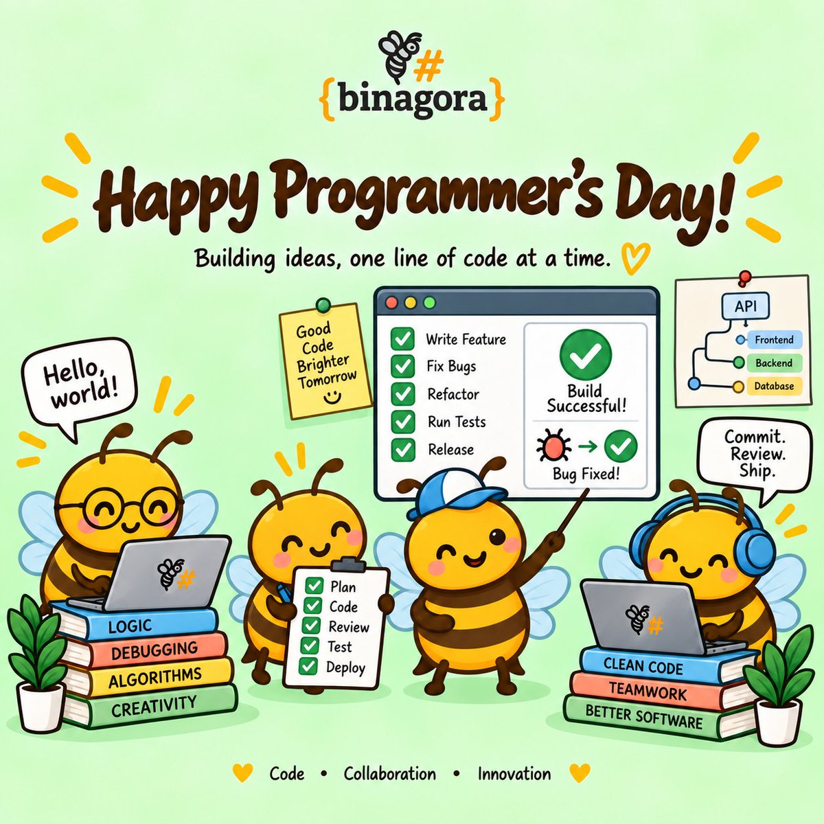binagora's tweet photo. Happy Programmer's Day! ๐
At @binagora ๐, we know that programming isn't just about writing instructions for a machine: it's about translating real needs into tools that simplify people's lives and power businesses forward.
#Binagora #ProgrammersDay #TechTeam #Day256 https://t.co/GWPRhp1CMX