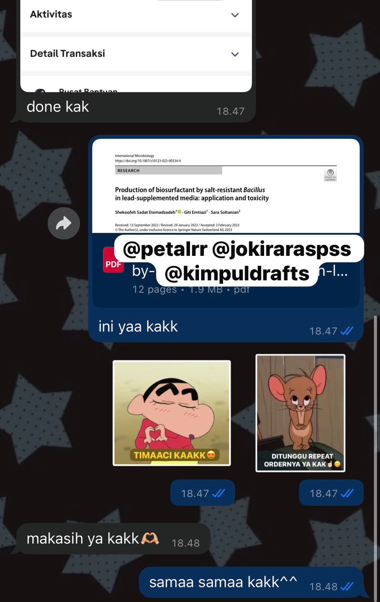 kimpuldrafts's tweet photo. malam #zonauang ! ini acc promosi @petalrr yaps, kalau nit unlock file scribd, slideshare studocu bisa yaps fee 2k/link. coursehero 3k/link. aku jg bisa download science direct, springer, e-journal lain fee 5k/link (cek link dulu). drop link ke wa di bio yas PASTINYA FASTT 😼🫰🏻 https://t.co/b3SxuI33M3