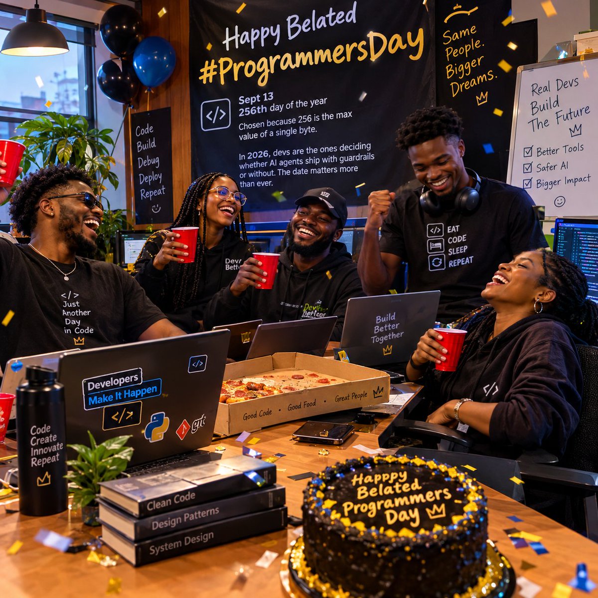 ZeroBytes_ai's tweet photo. Happy belated #ProgrammersDay 🖥️ — Sept 13 is the 256th day of the year, chosen because 256 is the max value of a single byte. In 2026, devs are the ones deciding whether AI agents ship with guardrails or without. The date matters more than ever. https://t.co/Gks8qPR2nL