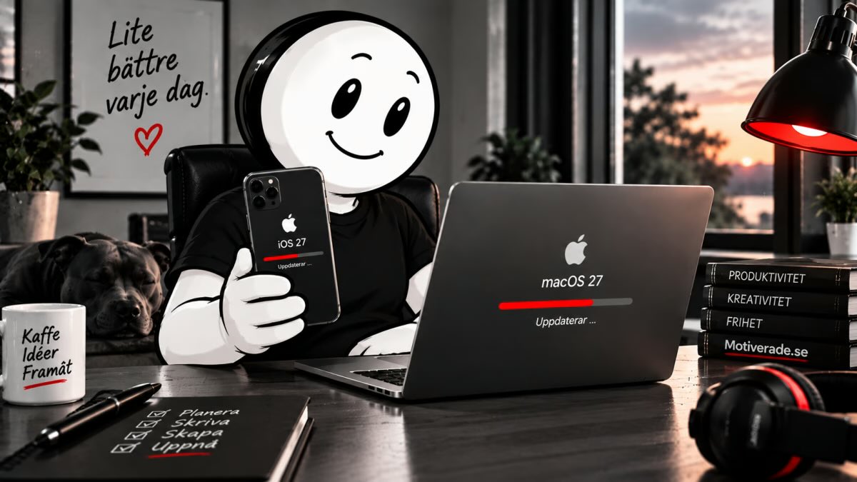Motiverade's tweet photo. https://t.co/dxIaFxmKpK så är äntligen iOS27 här och till iPad och MacBook med 😉 #iOS27 #Apple #Motiverade https://t.co/CAObfB3H9K