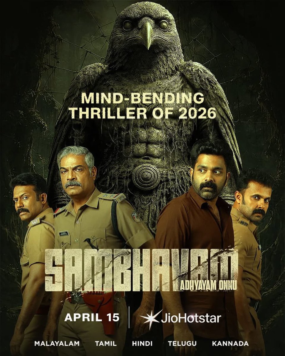 Dhananjayang's tweet photo. #Sambhavam Malayalam film on @JioHotstar is really a mind-bending investigation thriller, that’s intriguing and engaging throughout … quite liked the intelligent writing &amp; making. Do check out👍 https://t.co/FyepwluvOp