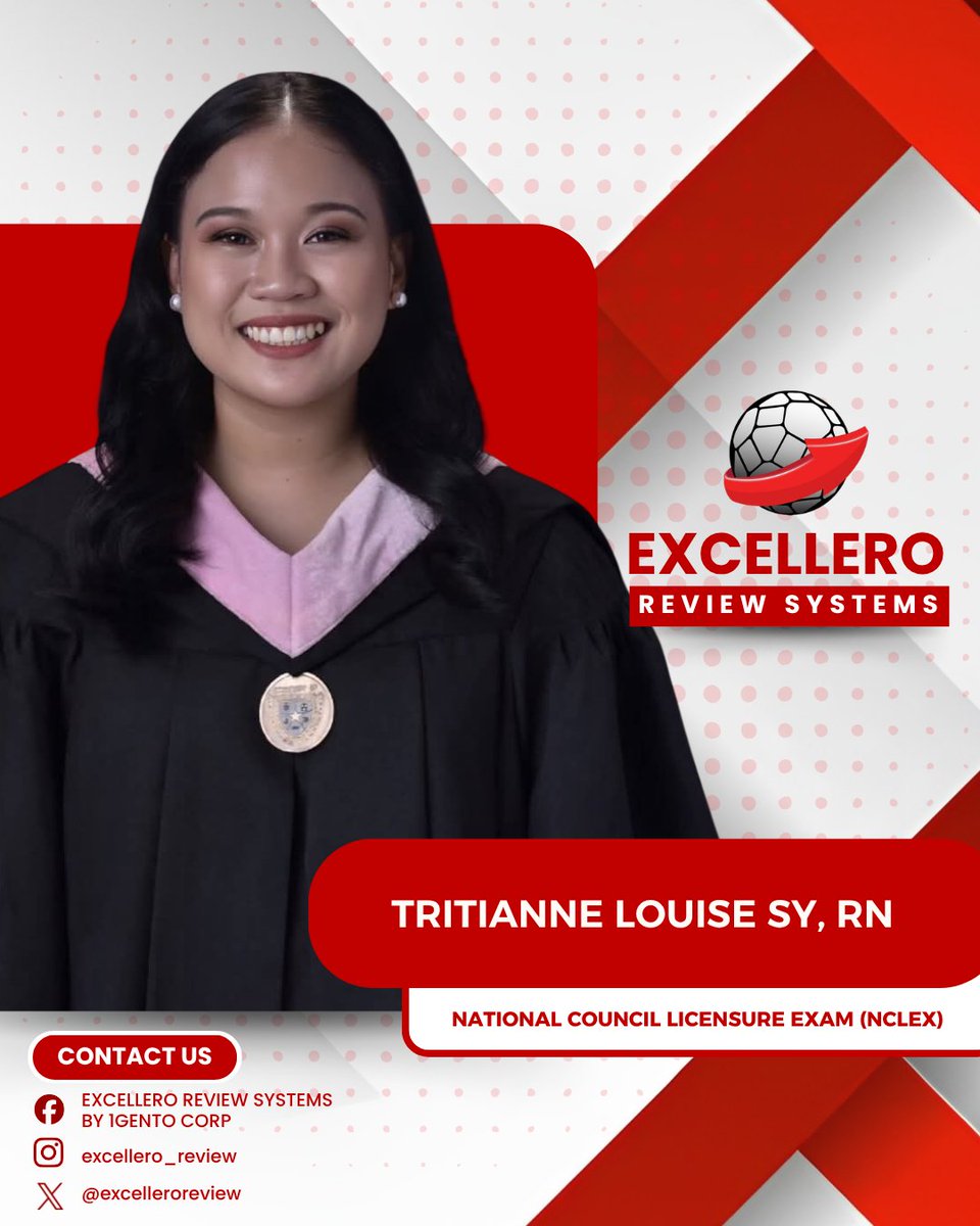 excelleroreview's tweet photo. A proud moment, quietly earned.

Congratulations to Tritianne Louise Sy, RN, for successfully passing the National Council Licensure Examination (NCLEX-RN)! https://t.co/xugn1EfA6q