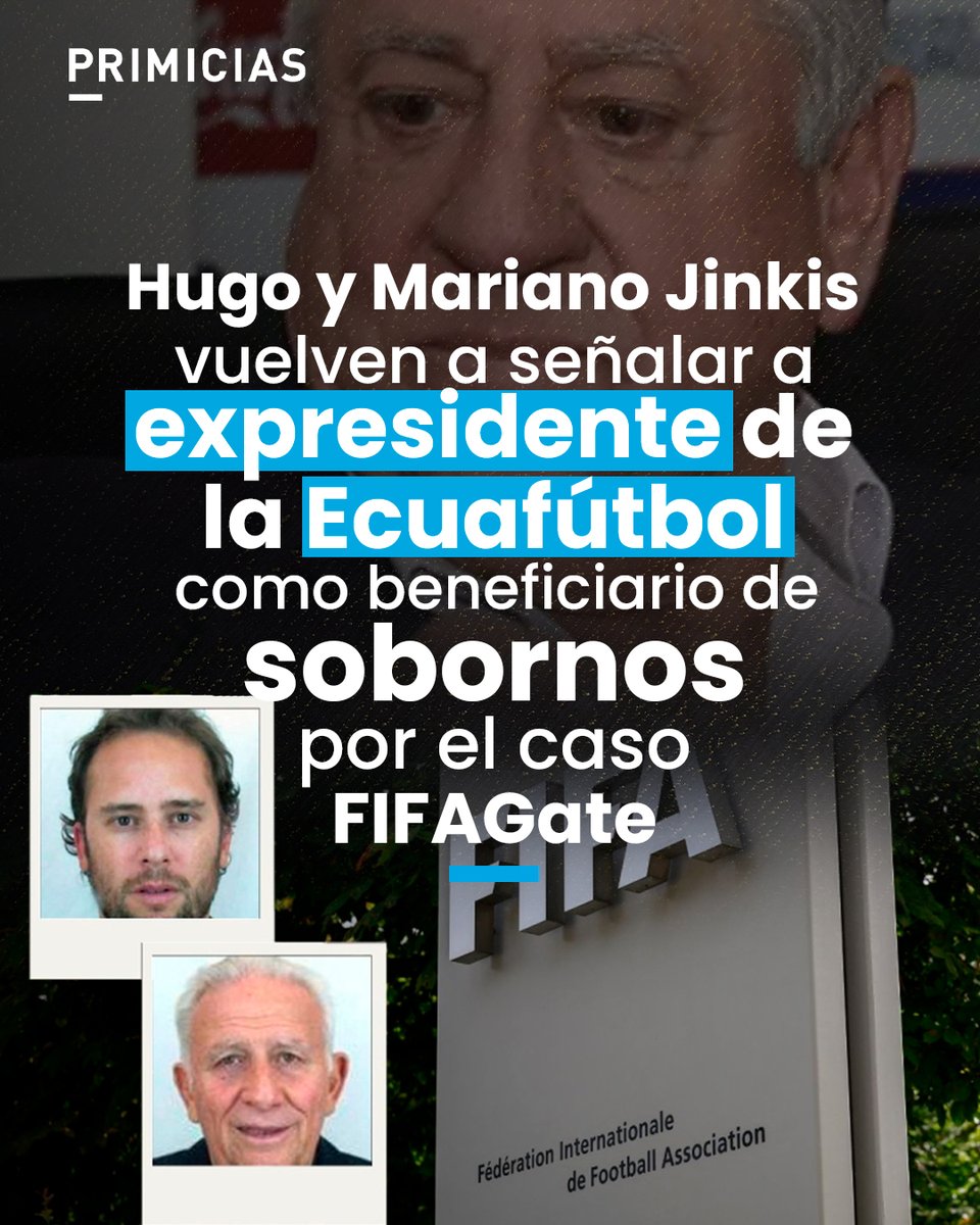 Primicias's tweet photo. Los empresarios Hugo y Mariano Jinkis reconocieron formalmente ante la Corte de Brooklyn el pago de millonarias coimas a expresidente de la FEF para monopolizar los derechos de torneos internacionales como la Copa América. https://t.co/K3HVvcN6G3 https://t.co/mgimlZA9tG