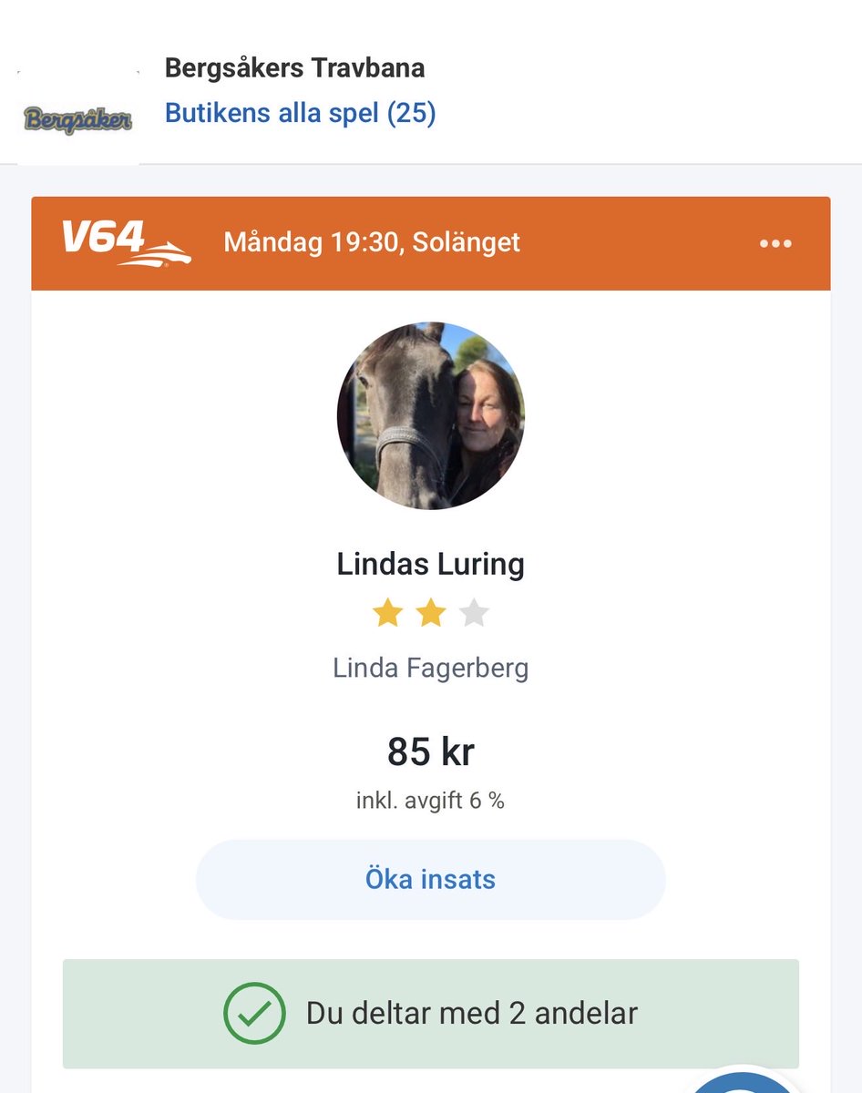 travlindax's tweet photo. Ikväll V64 på Solänget och jag kommer testa en busig rad på andelssystemet!

Häng gärna med på en andel om du vill!

https://t.co/CZ3kPqEZyf https://t.co/C3IhQnfLV7